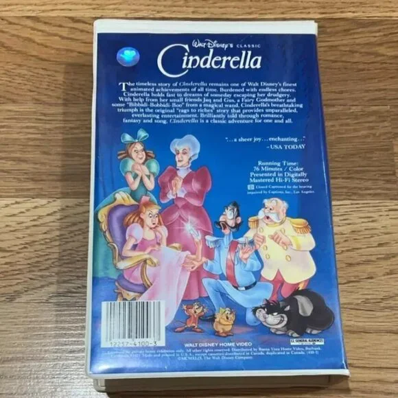 Walt Disney’s Cinderella Black Diamond Edition The Classics RARE COLLECTIBLE